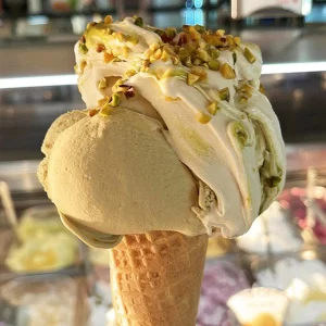 Patrocinar o gelato de pistache na Itália