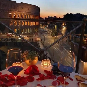 Jantar romântico em Roma
